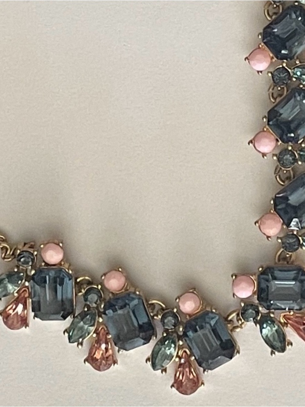 J Crew Mixed Crystal Statement Bib Necklace NEW With Tags A1405 - Picture 2 of 10